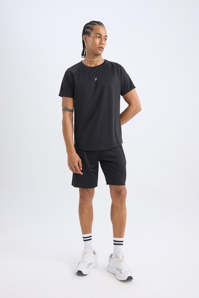 DeFacto Black Man DeFactoFit Slim Fit Sports Standard Leg Shorts Casual - Image 4